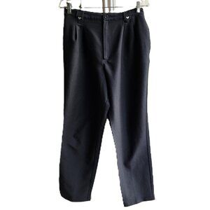 FUNDAMENTAL THINGS Women's 10P Straight Leg Black Trouser Slacks Dress Pants